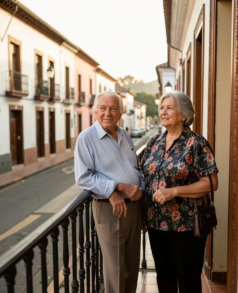Pareja de adultos mayores argentina disfrutando juntos de un momento tranquilo